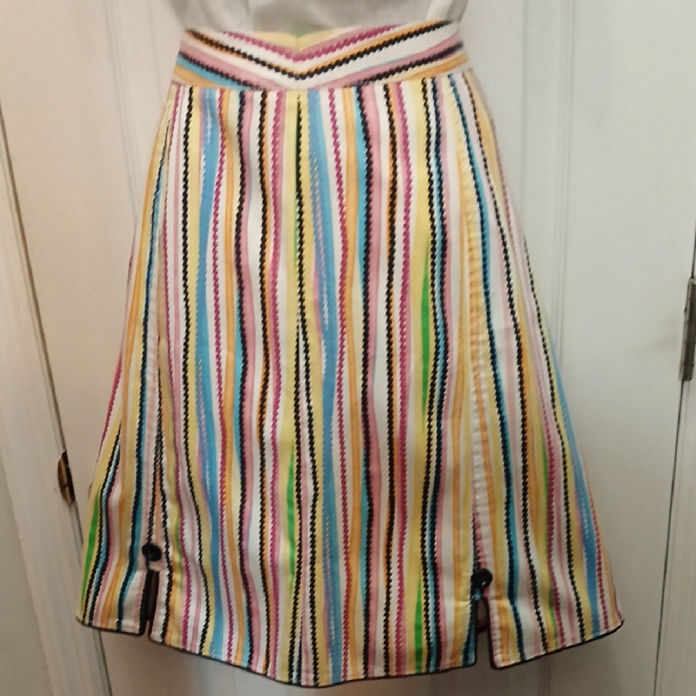 Think Tank MultiStriped Cotton Skirt, 6